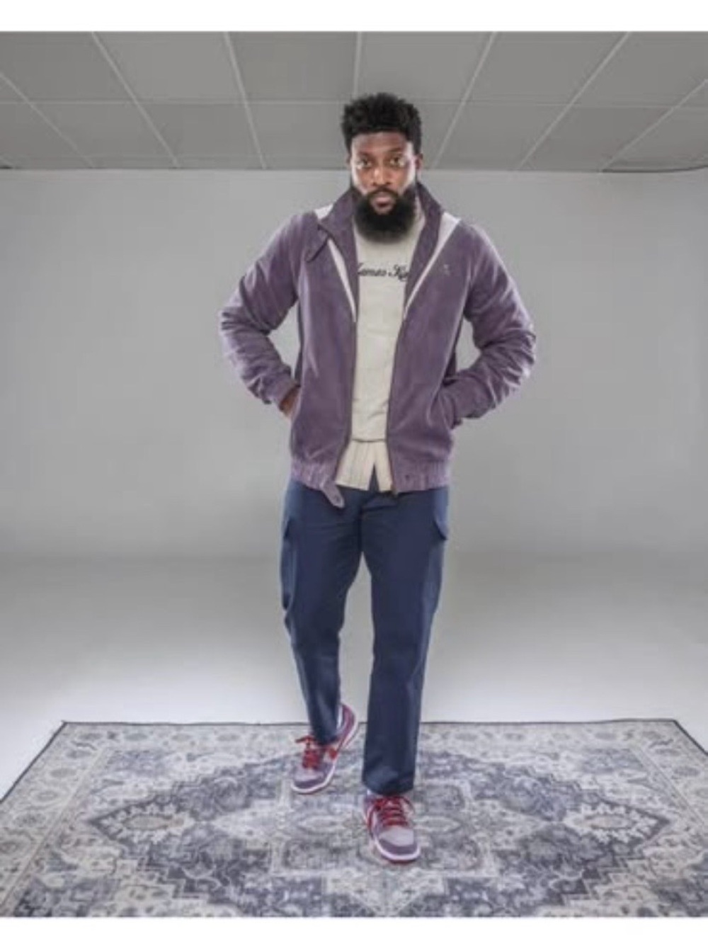 GOAT James King Atlanta Purple Corduroy Club Jacket
